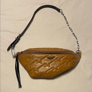 Zadig & Voltaire Tan Quilted Crossbody Bag